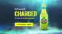 Energizing Mint Lemonade bottle with vibrant electric effects and call-to-action button - Get in Nearest Stores.